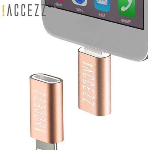 !ACCEZZ 2PC Micro USB To Lighting Adapter For iPhone 5 6 7 8 Plus X XS 11 Mini OTG Data Sync Charging 8 Pin Male Phone Converter