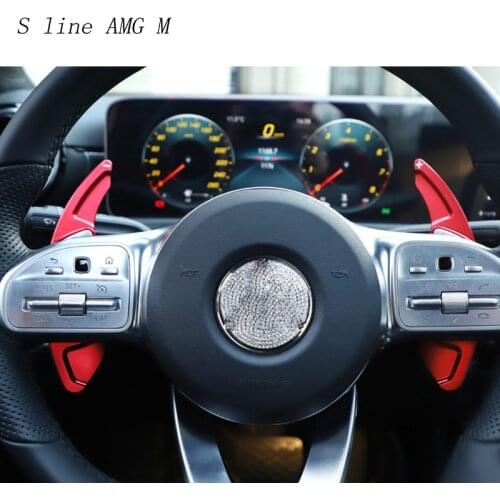 Car styling Steering Wheel Shift Paddle Extension Shifters Replacement Stickers For Mercedes Benz A Class A180 A200 Accessories