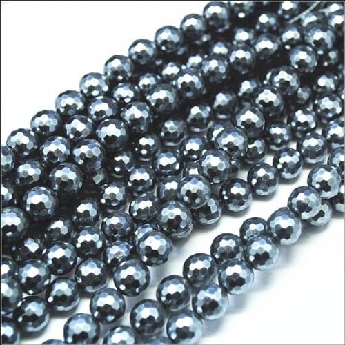 38pcs black colors shell beads mother of pearls size 10mm faceted beads accessories for charms bracelets makings