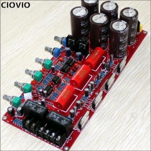 CIOVIO 1PCS Dual 20V-28V Channel Amplifier Board / Preamplifier Board (80w * 2 + 160w)