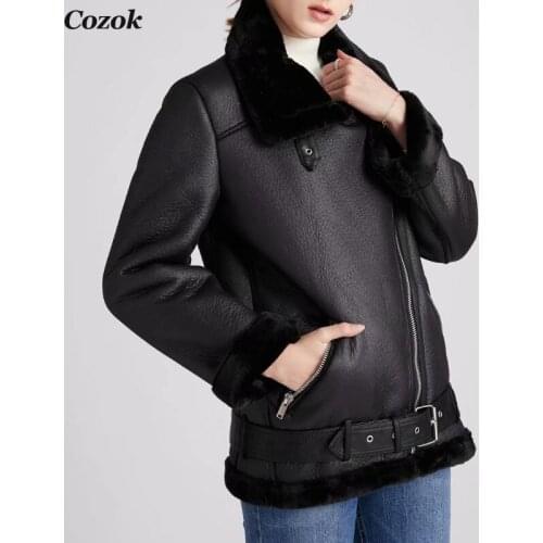 Женские кожаные куртки COZOK China At AliExpress