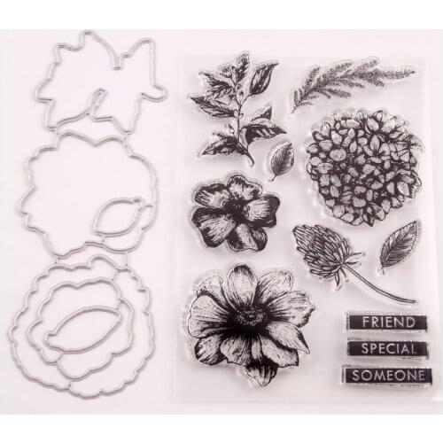 Flower Transparent Clear Silicone Stamps for DIY Scrapbooking/Card Making/Kids Fun Decoration Supplies