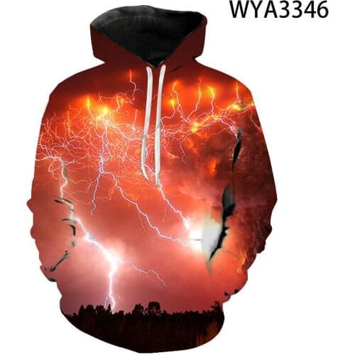 2020 New Fashion Men Women Children Sweatshirts Lightning Hoodies 3D Printed Streetwear Pullover Boy Girl Kids Casual Jacket