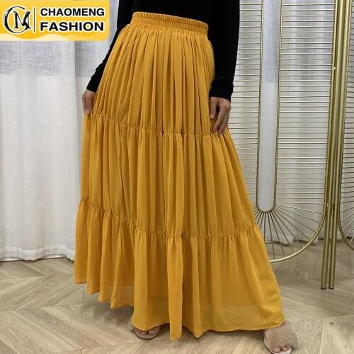 Ladies Designer Faldas Ropa Mujer Moda Muslim For Women High Waist Maxi Pencil Long Pleated Skirt Fashion Femme Winter Clothes