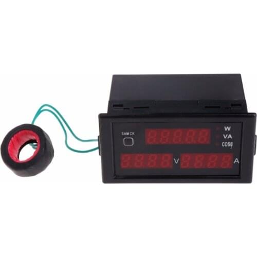 Multi-Functional LED Display Panel Meter Voltmeter Ammeter Active and Apparent Power Power Factor AC80-300V/200-450V 0-100A