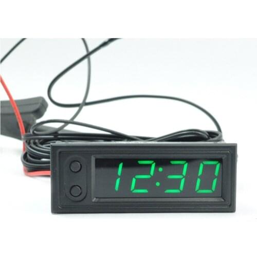 Hot Sale 3-in-1 Car Vehicle Clock Digital Tube LED Voltmeter Thermometer Time Automobile Table Clocks Dial Electronic Clock