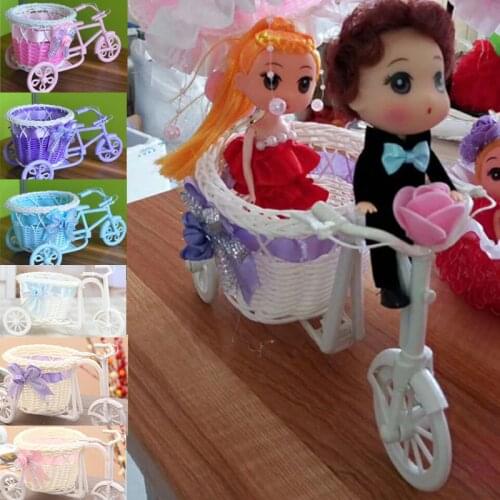 Artificial flowers Silk Roses plastic bicycle desktop decorative Rose bonsai plant Fake flowers for Wedding decorative flower