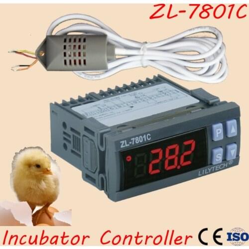 Incubator Temperature Humidity Controller Automatic Incubator Controller ZL-7801C 100-240VAC