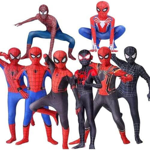 Red and black birthday spider costume adult suit costume child cosplay costume Halloween kid adult Selling