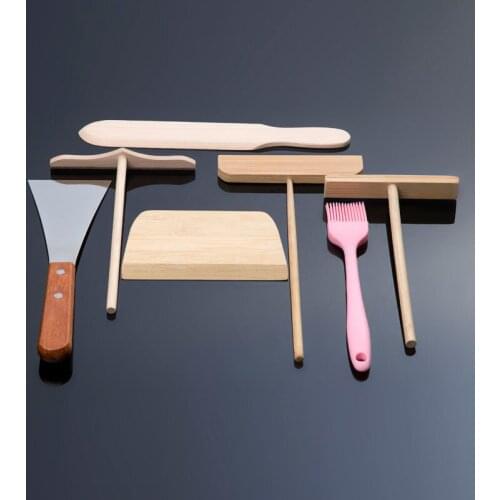 Chinese savior crepe grains pancake griddle fried pancakes rake scraper shovel vegetable jianbing guozi hamburg pan tool set