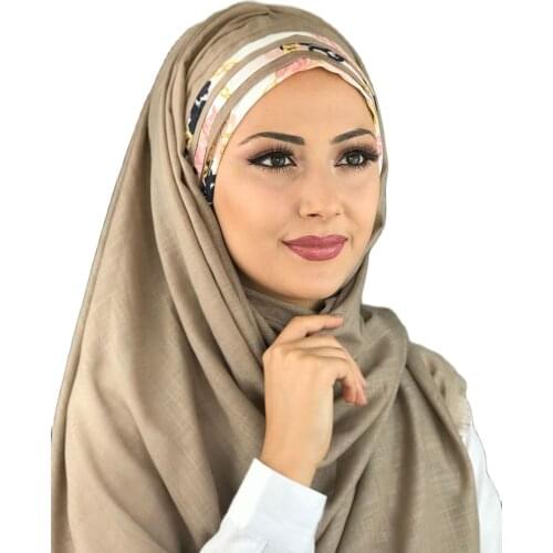 New Fashion Hijab Women Muslim Hijab 2021 Islamic Hijab Scarf Hat Scarf Milk Coffee Ready To Hijab Shawl