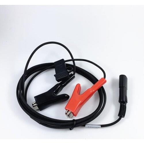 Brand New TOPCON Cable with Heavy Duty alligator clips wired to Female SAE 2-pin connector cable