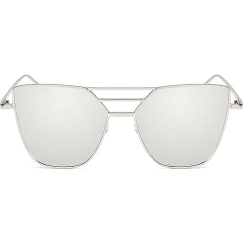 Trendy Design Big Frame Women Sunglasses European Fashion Metal Frame Resin Lens UV400 Protect Eyewear Sunglasses