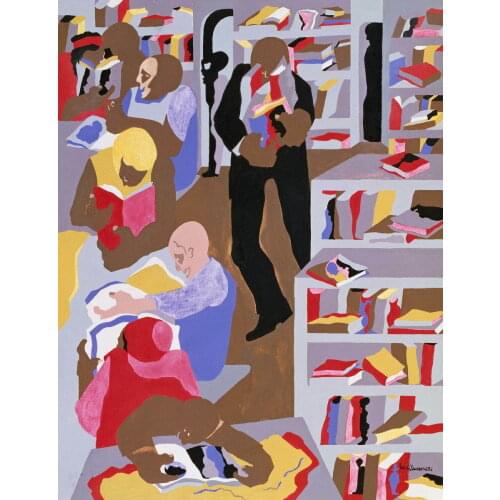 Jacob Lawrence The Schomburg Art Film Print Silk Poster Home Wall Decor 24x36inch
