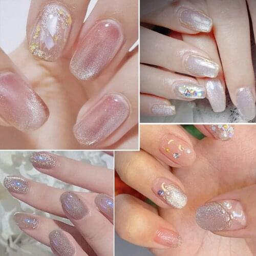Cat Eye Gel Nail Polish Set Varnish Semi Perman Gel Nail Art Glitter Color Art Cat Eye Matte Top Coat Lacquer All For Manicure