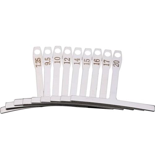 Practical 9pcs Stainless steel Guitar String Fingerboard Radian Measuring Caliper For Guitar Bass Premium Tools