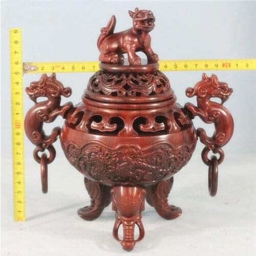 Redwood crafts boutique upscale incense censer Laos Rosewood carving factory wholesale