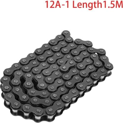 1Pcs 1.5M 12A-1 Roller Chain Pitch 19.05mm Carbon Steel Industrial Transmission Chain/Chain Connector