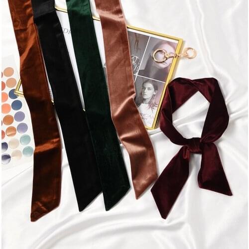 New Arrivals Bag Scarf Velvet Scarf Women Headband Small Bag Ribbon Fashion Hair Fashion Handbag Scarves Luxury SJ293