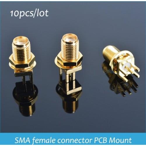 Sindax SMA female connector SMA-KE PCB Mount and SMA Female Plug Straight Receptacle Solder Adapter Connector 10pcs/lot