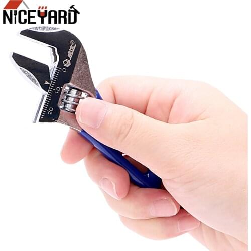 NICEYARD Adjustable Wrench Maximum 24mm Diameter Stainless Steel Universal Spanner Mini Nut Key Hand Tools