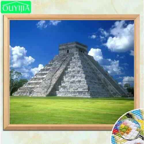 World Famous Scenic Spots "Chichen Itza - Maya Civilization" 5D DIY Diamond Painting Square Diamond Embroidery Rhinestones Pic