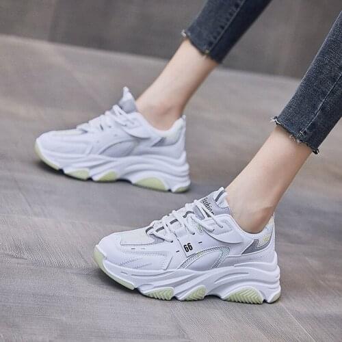 Women Shoes 2021 Non Slip Sport Shoes Women Fashion Breathable Sneakers Women Platform Increase Running Shoes Zapatos Mujer