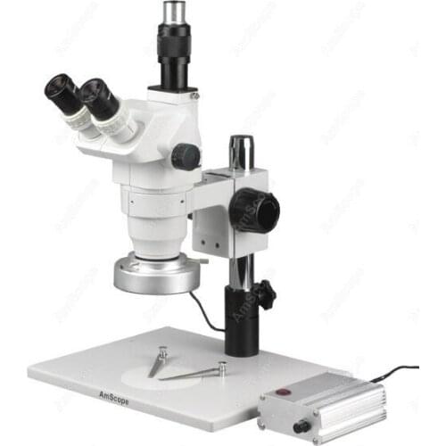 Zoom Microscope--AmScope Supplies 2X-180X Zoom Microscope with 80-LED Aluminum Ring Light
