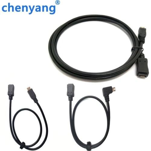 0.5M Micro USB 2.0 90 Degrees Left & Right bend Male to Female Cable for Tablet & Phone & MHL & OTG Extension