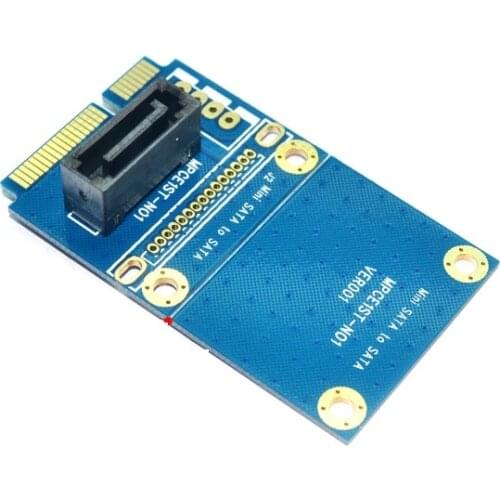 1Pcs MSATA to SATA adapter card motherboard mini pcie to 7PIN SATA SSD solid state drive adapter card