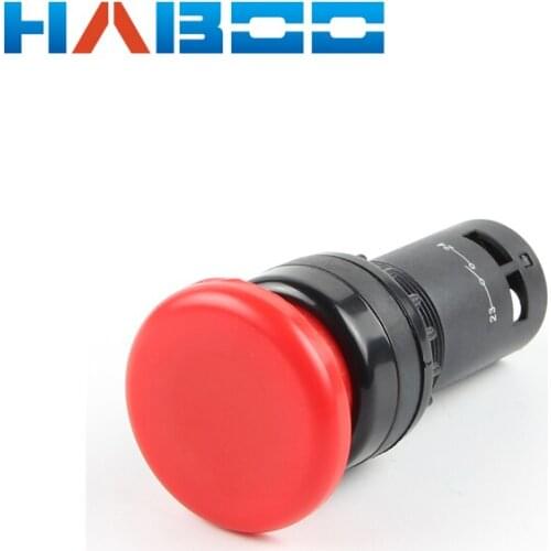 1pcs packing switch momentary mushroom head electrical push button switch reset function