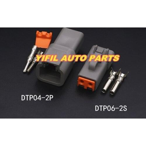 10 pcs Deutsch DTP Gray 2 Pin Male Female Waterproof Electrical Auto Connector DTP06-2S DTP04-2P