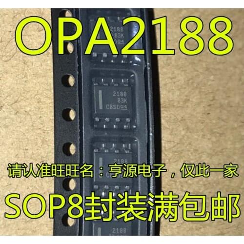 10PCS OPA2188AIDR OPA2188 SOP-8