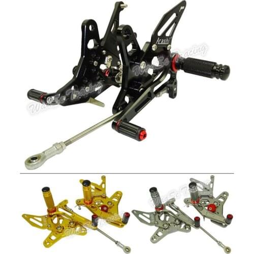 Waase Motorcycle CNC Aluminum Racing Rearset Rear Sets Footrests Foot Rest Pegs For Suzuki SV650 SV 650 2016 2017 2018