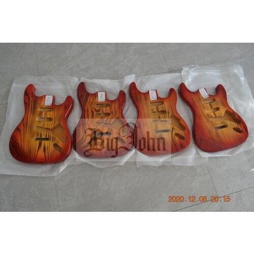 Free shipping cherry burst st electric guitar body ash wood