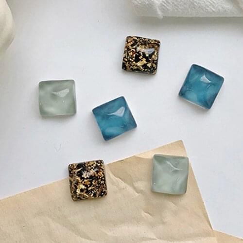 Bing Tu No Ear Hole Women Earring Geometric Resin Clip Earrings Without Piercing Simple Big Earing Orecchini Bijoux Femme