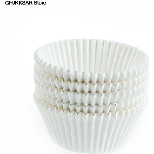 100Pcs/Lot Pure White Cupcake Liners Food Grade Paper Cup Cake Baking Cup Muffin Kitchen Cupcake Cases Cake Molds Hot