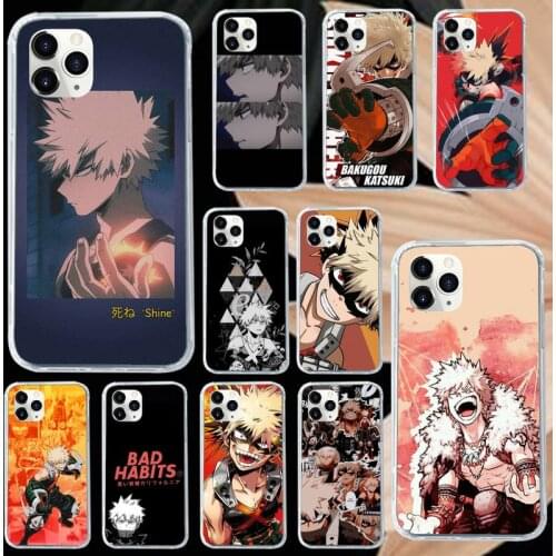 My Hero Academia Katsuki Bakugo Boku Phone Case for iPhone 11 12 mini pro XS MAX 8 7 6 6S Plus X 5S SE 2020 XR Luxury