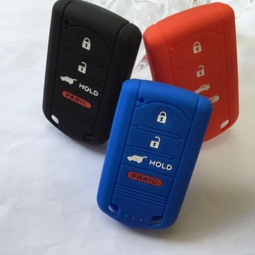 Silicone Holder Cover Smart Key Jacket For Acura RDX MDX ZDX TLX TSX TL RL ZD Entry Remote Repair Key Case 4 Button