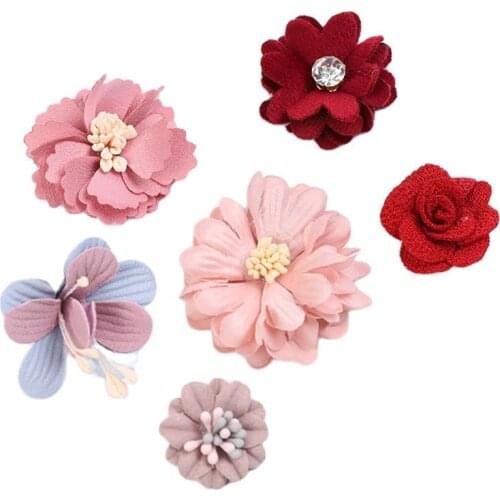 5/10pcs 2.5/3.5/4cm Artificial Flower Silk Flower Head For DIY Wedding Party Home Decorations Floral Wreath Scrapbook Craft
