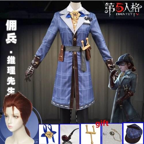 Game Identity V Cosplay Costumes Survivor Mercenary Naib Subedar Cosplay Costume Mr. Inference Skin Uniforms Costume Suits