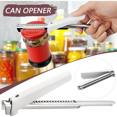 Multifunctional Beer Bottle Opener Adjustable Can Opener Stainless Steel Manual Jar Lid Opener Gripper Home Kitchen Supplies 1PC