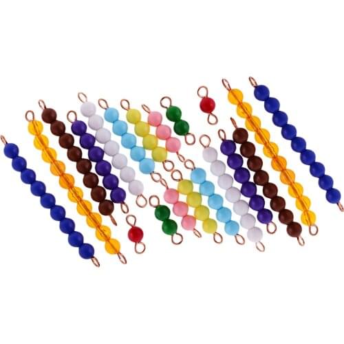 Montessori Beads Bar Kids 1-10 Counting Learning Training Toy 20pcs Best