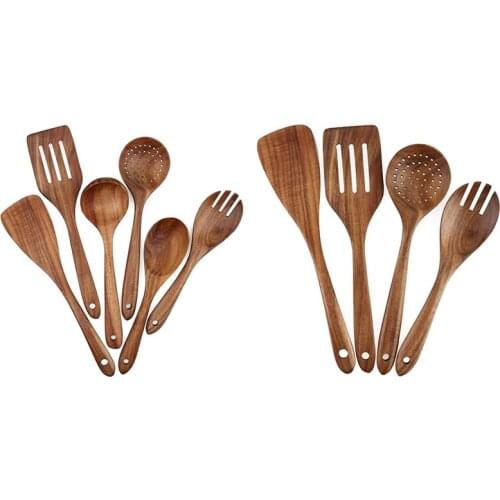 Wooden Kitchen Utensils Set Wood Kitchen Utensil Set for Non Stick Cookware Wooden Spatula,fork for Cooking