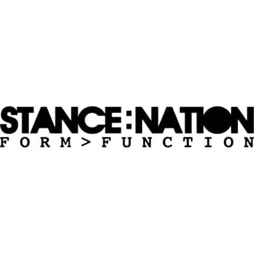 20.5*3.4CM STANCE NATION Car Window Decal Stickers Original Car Styling Sticker Accessories Black/Silver C9-0104