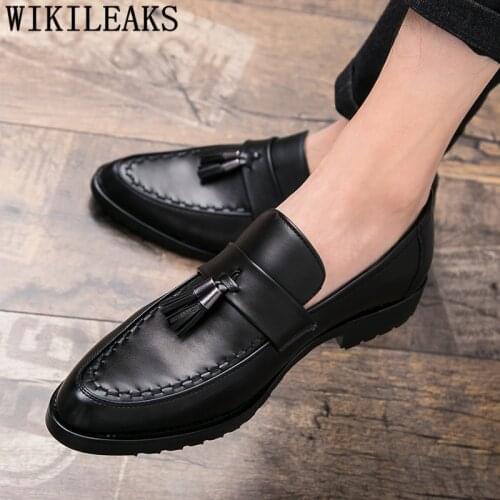 Snakeskin Dress Shoes Men Elegant Italian Brand Wedding Shoes Men Formal Coiffeur Suit Shoes Men Office Sepatu Slip On Pria Bona