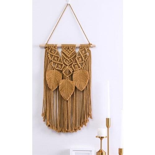 Handmade Woven Boho Wall Hanging bedroom Home Living Room Decoration Tapestry Macrame Cotton Wedding Wall Art Crafts