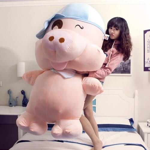 Cute jumbo couple McDull pig plush toy doll cartoon fat pig pillow funny toys for friend graduation gift decoration 100cm 150cm