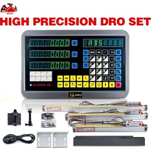 Complete 3 axis dro kit GCS900-3D digital readout and 3 pcs 5u linear optical ruler for all machines with accessories