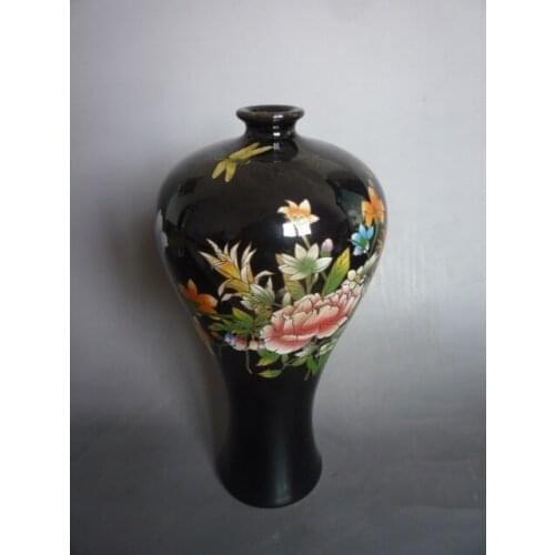 Rare Collection Qianlong (1711-1799) famille rose porcelain Dragonfly & Peony vase, best collection& adornment, Free shipping